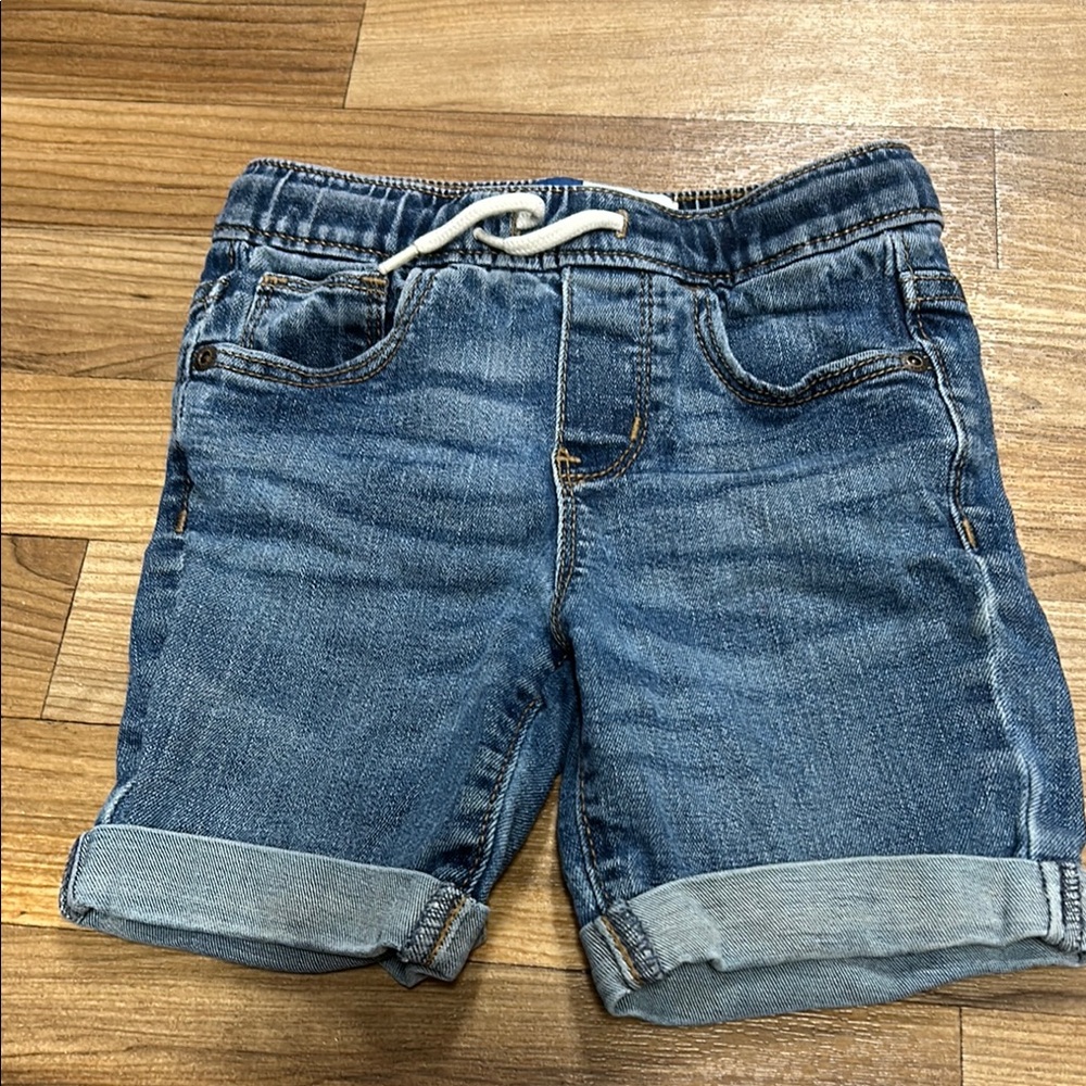 Old Navy Blue Denim Shorts with Relaxed Fit and Cuffed Legs
